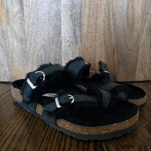 Birkenstock Franca Shearling Nubuck Leather Shoes (Womens) 11